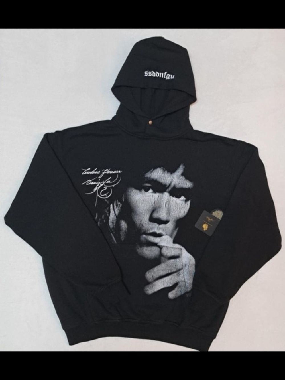 Darc Sport x Bruce Lee Don't Think - Feel Pierce Hoodie  in black Size XL